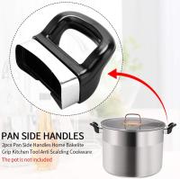 Mango extraíble de baquelita antiquemaduras, 2 asas laterales ergonómicas de cacerola de repuesto, para herramientas de cocina domésticas - details 1