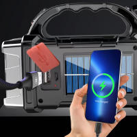 Linterna LED Solar De 5000mAh Con Luz De Trabajo COB Linterna De Camping Impermeable Y Portátil Como Power Bank Recargable USB - details 14