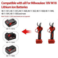 Tijeras De Podar Eléctricas Sin Escobillas Con Pantalla LED 0/1 Herramientas De Jardín Compatibles Con Batería Milwaukee 18V Corte De 25mm Material De Hoja De Tungsteno - details 5