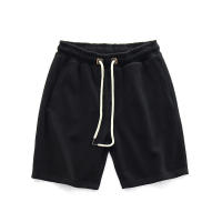 Pantalones Cortos Casuales De Corduroy Para Hombre Verano Color Sólido Con Cordones Cintura Media Tipo Suelto - details 5