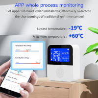 Sensor De Temperatura Y Humedad WiFi Tuya Con Probing Externo Pantalla LCD Monitoreo Remoto APP Termómetro Higrómetro Para Interior Recargable USB - details 8
