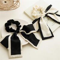 1Pcs Accesorios De Cabello Elegantes Para Mujeres Y Niñas Con Lazo Y Borla En Color Sólido Cinta Elástica Para Moños Y Fiestas - details 3