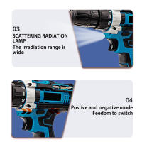 21V Cordless Drill Package Electric Screwdriver Rechargeable 1600rpm High Speed With Drill Bits Household DIY Driver Power Tool - details 3