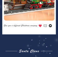 Bloques De Construcción De Tren Navideño Con Luz Y Paisaje De Calle Estación De Ferrocarril De Invierno Para Juguetes De Montaje Para Niños - details 3