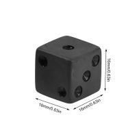 Juego De Dados Negros Mate 7pcs D4 D6 D8 D10 D% D12 D20 Para Juegos De Mesa Y Fiestas Digital Poliedros - details 5