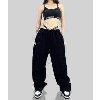 Pantalones Deportivos Para Mujer Con Cierre De Cordón Diseño De Cintura Alta Hip Hop Trenzados Pantalones Largos De Primavera Verano Ajustables Para Todas Las Estaciones - details 1