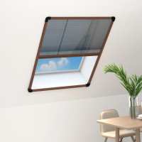 vidaXL Mosquitera Plisada para Ventana Aluminio 80x100 cm Persiana Antinsectos Color Blanco,  Antracita,  Marrón y mas - details 2