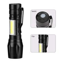 MiniLinterna LED Recargable COB+XPE Torcha Portátil Táctica Con Enfoque Zoomable Linterna De Emergencia Para Camping - details 0