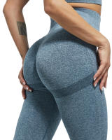 Pantalones De Yoga Sin Costuras Para Mujer Cintura Alta Levantamiento De Glúteos Tallas Grandes Fitness Leggings Activewear Casual - details 0