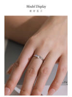 Zenyth anillo de circón de Piedra lunar Redondo de Plata de Ley 925, El regalo perfecto para Vacaciones o Aniversario de Mujeres - details 2
