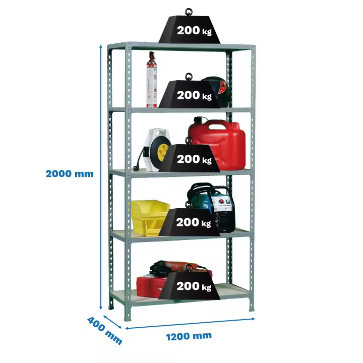 Estantería SIMONRACK SIMONRACK SimonrackMaderclick megaplus 5/400 galva/madera - 1
