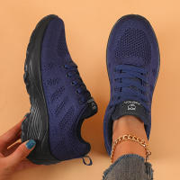 Zapatillas De Correr Casual Para Mujer Transpirables Ligeros Con Plataforma Y Cordones Zapatos Deportivos De Camuflaje Para Caminar Al Aire Libre - details 8