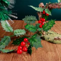 Corona Navideña Con Bayas Rojas Y Hojas Verdes Guirnalda Colgante De Flores Artificiales Para Decoración De Navidad Y Año Nuevo - details 8