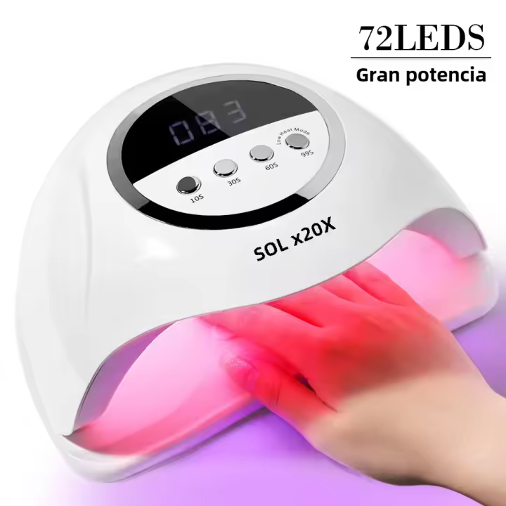 Lámpara Secadora De Uñas UV LED Profesional 320W Con 72 LEDs Y Función De Memoria De Cuatro Tiempos Para Secado De Polvo De Gel Y Manicura - 1