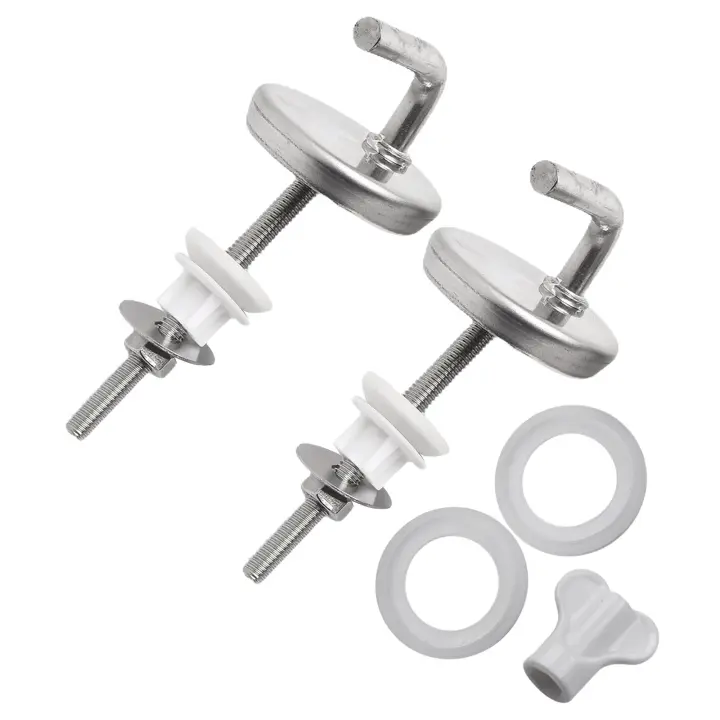 Juego De 2 Tornillos Ajustables Para Asiento De Inodoro Acero Inoxidable Parte Del Tapa De Inodoro Herramienta Manual Para El Hogar - 1