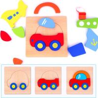 Puzzle De Madera Con Animales Y Vehículos Para Niños Y Niñas Educativo Juego De Colores Brillantes Y Formas Diferentes Regalo Para Niños De 3 a 12 Años - details 3
