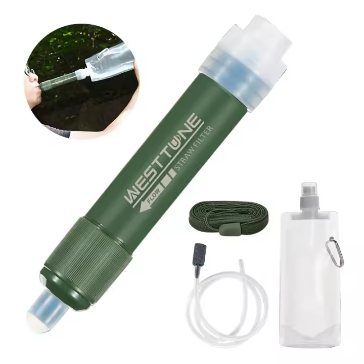 Set De Filtro De Agua Portátil Para Exteriores Con Fibra De Carbono TUP Mangas De Purificación Para Camping Suelta - 1