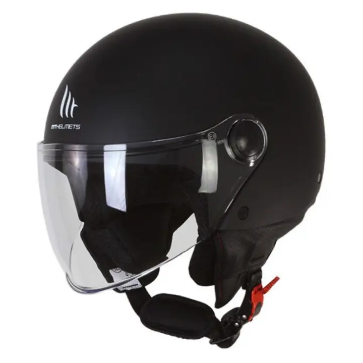 MT Helmets - Casco Moto Street S 22.06 Negro Mate Unisex - Tamaño y Peso Reducido - 1