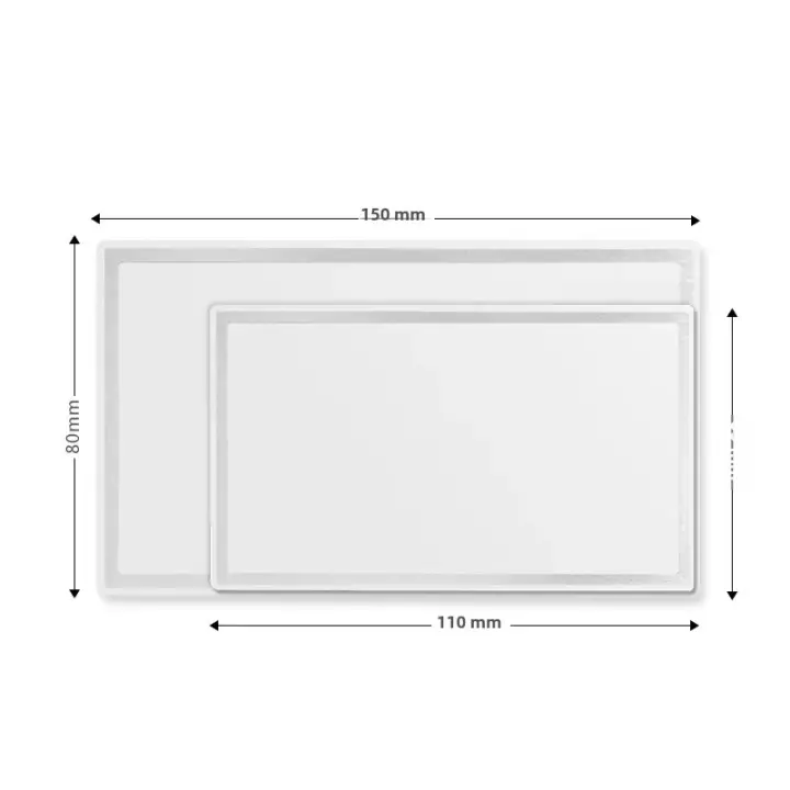 Espejo De Maquillaje Rectangular Para Interior Del Coche 15x8cm Accesorios De Auto Espejo De Espejo Solar Grande Para Visera Del Coche - 1