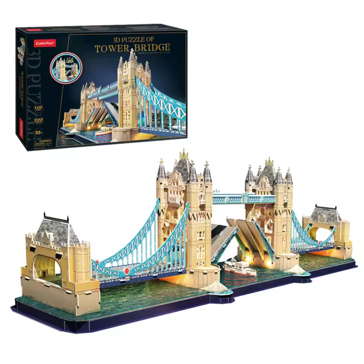 Puente De Londres Led | Puzzle 3d Niños Y Adultos | Maquetas Para Montar - 1