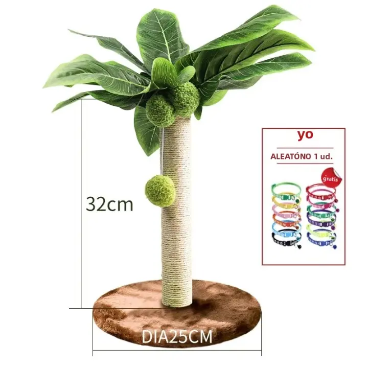 Juguete Interactivo Para Gatos Torre De Agarre Con Bolas Y Tablero De Rasguñado Duradero De Sisal Suministros Para Gatos - 1