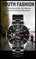 Reloj De Hombre VA VA VOOM De Acero Inoxidable Con Dial Grande De 46mm En Color Plata Y Negro Serie Original De Carreras Deportivas Reloj De Cuarzo Resistente Al Choque Y a Agua - details 8