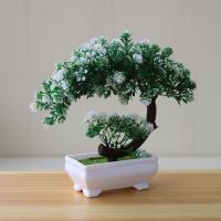 Planta Artificial De Bonsái Para Interior Y Exterior Decoración De Mesa Para Habitación Y Dormitorio Jardín Simulación De Árbol De Rattan - details 8