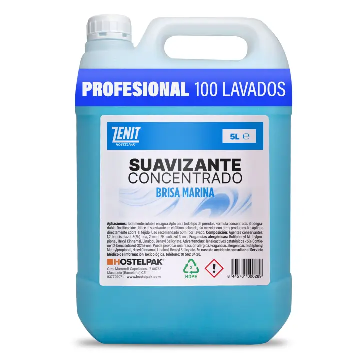 Hostelpak  5 l  Suavizante textil Perfumado Brisa marina  100 lavados  suavizante ropa  perfumador ropa lavadora - 1