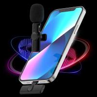 Micrófono Lavalier Dual Inalámbrico Profesional Para iPhone Android Móvil PC Con Botón De Corbata Y Cuello Microfono Para Vlog Y Live - details 2
