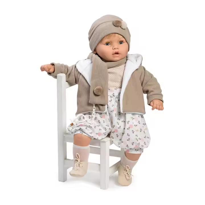 Muñecas Berbesa, Baby dulzon lloron chaqueta, bufanda, 62 cm, Muñecas para niñas muñecas juguetes para niñas muñecas recien nacidas muñecas recien nacidos - 1