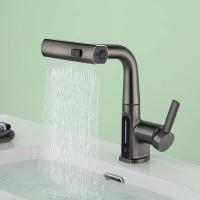 Grifo De Baño Con Pantalla Digital De Temperatura Regulador De Agua Caliente Y Fría Torneado De Latón Cerámica Para Lavabo - details 2