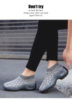 Zapatillas Deportivas Casuales Para Mujer 2024 Suela Gruesa Con Almohadilla Aire Tacón Inclinado Zapatos De Moda Para Mamá Zapatos Transpirables Y Elevados - details 11