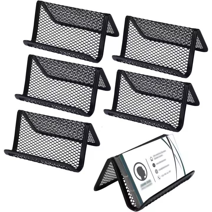 Soporte para la presentación, esritorio de oficina y de escritorio, organizador de la presentación, colección de tarjetascon Nombre, pegatinas multiusos, notas, soporte para teléfono inteligente, paquete de 6 - 1