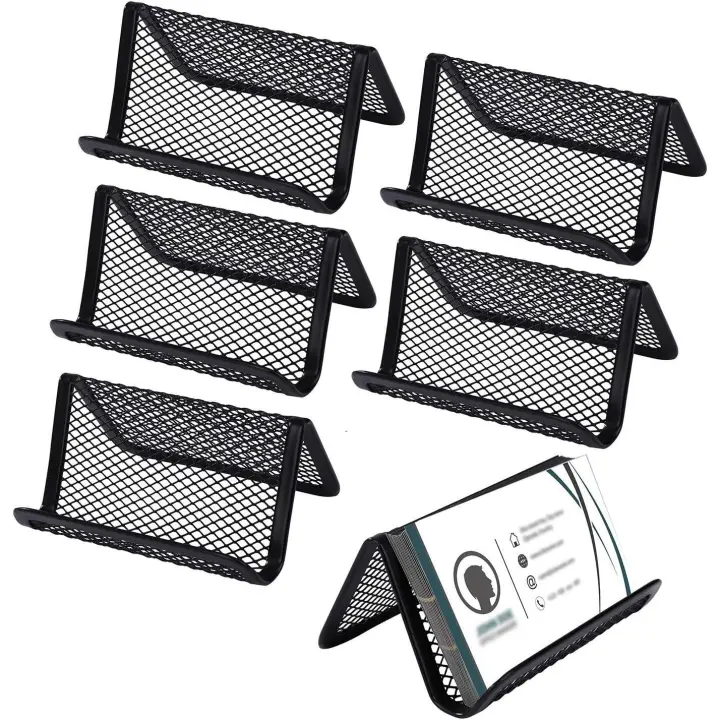 Soporte para la presentación, esritorio de oficina y de escritorio, organizador de la presentación, colección de tarjetascon Nombre, pegatinas multiusos, notas, soporte para teléfono inteligente, paquete de 6 - 1