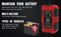 Cargador De Batería 10A Para Coche SUV Motocicleta Camión 12V 10A 24V 5A Reparación De Pulso Para Batería GEL Humedal Seco Ácido Lead - details 2