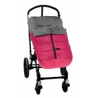 Interbaby saco silla fuxia con interior gris en tejido polar - details 0