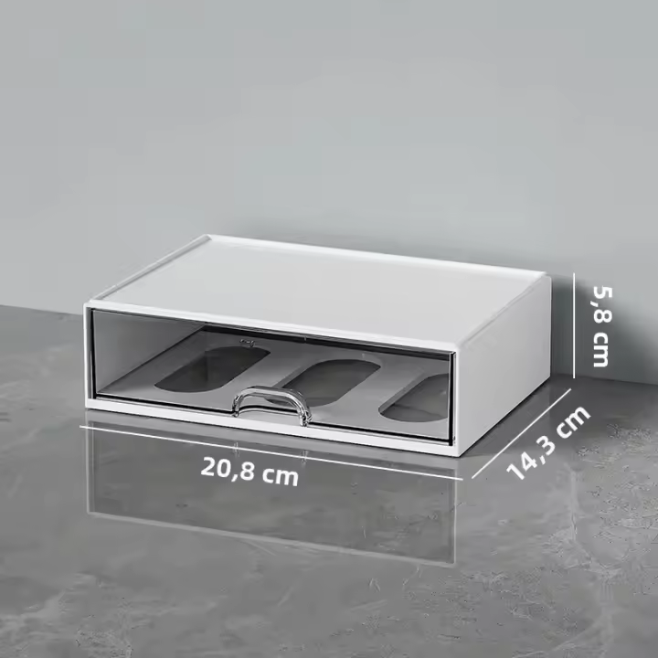 Organizador De Escritorio Plegable Y Pila De Cajas De Almacenamiento Para Suministros De Escritorio Y Estudiantes Material HIPS+PS Ecológico Y Resistente - 1