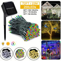 Luces LED Solares Para Jardín Y Fiesta Navideña Cadena De Luces De Hadas Impermeables 8 Modos 12M Decoración De Año Nuevo - details 0