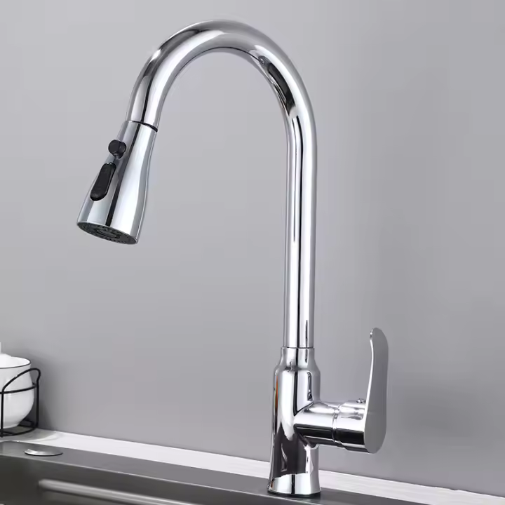 Grifo De Cocina Extensor Con Ajuste Tridimensional Escobilla Fuerte 360° Giratorio Frother Showers Para El Hogar Y La Cocina - 1