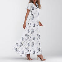 Vestido Largo Elegante Con Cuello En V Para Mujer Traje De Boda De Noche Fiesta Vestido De Fiesta Manga Corta Adecuado Para Primavera Verano Otoño - details 19