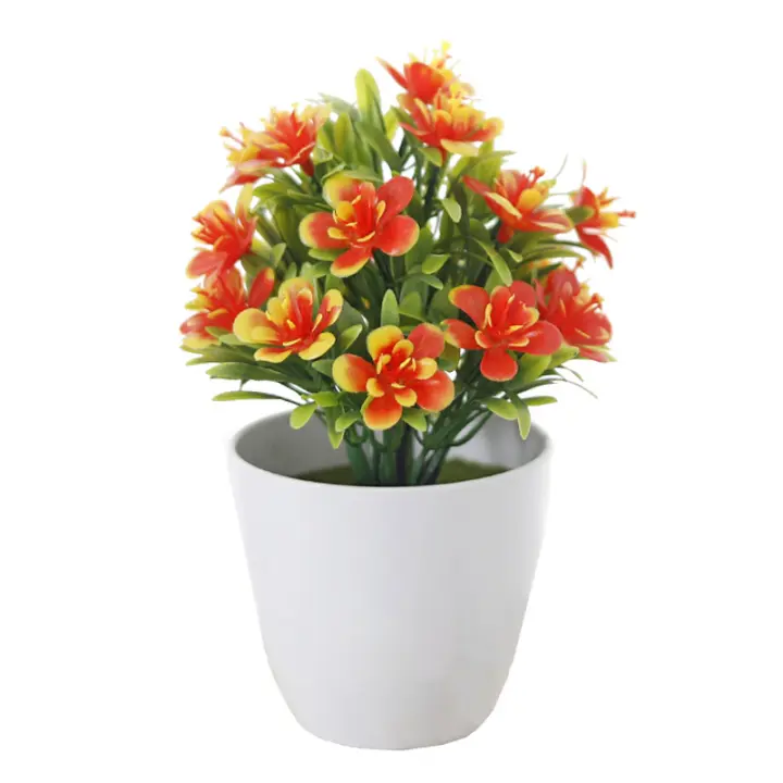 Plantas De Bonsái De Flor De Cerezo Artificial Pequeña En Plástico Para Decoración De Oficina Hogar Y Exterior Regalo De San Valentín - 1