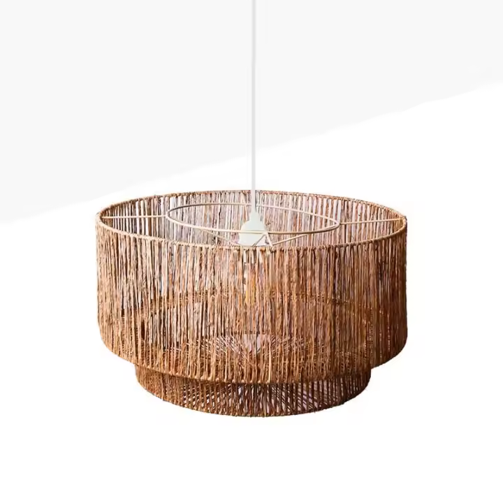 Barcelona LED Lámpara colgante de yute y fibras naturales"BALI" - 1