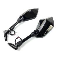 Par De Espejos Retrovisores Para Motocicleta Y Scooter Motocross Espejo Convexo De Fibra De Carbono 8/10mm Accesorios De Motocicleta - details 6
