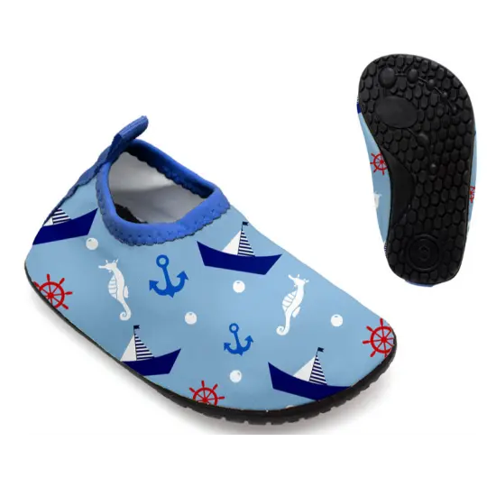 Kiokids Escarpines Zapatos de Baño Antideslizantes para Niños y Niñas Facil Secado Color Azul Talla 25 Sandalias Para Playa Piscina y Natacion - 1