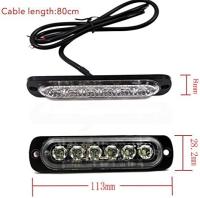 Barra de Luz estroboscópica de advencencia de Emergencia Para el bajo de la carrocería, ultradelgada, de 6 LED Y 18 W, colámbar, para vehículos de 12 a 24 V, Luz intermitente de seguridad - details 0