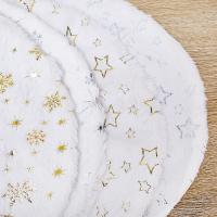 Alfombra De Árbol Navideño De 40 Cm De Peluche Blanca Con Lentejuelas Tapete Pequeño Para Decoración De Hogar Y Fiestas - details 3