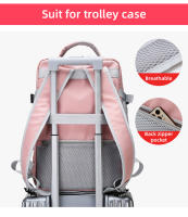 Mochila De Viaje Para Mujer Impermeable Con USB Capacidad Para Laptop Bolsa De Zapatillas Con Correa De Equipaje XA337C - details 7