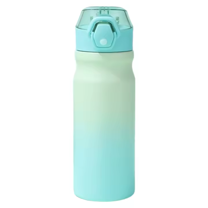 Botella de Agua Deportiva de 550ml Sin BPA Boquilla para Deportes Con Texto Motivacional Botella de Agua Prueba de fugas, Botella Deportiva Tritan de Plástico Sin BPA, Botella Motivacional para Hogar y Exterior termo (LD550) - 1