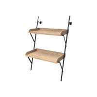 Estante de madera maciza de dos capas, adecuado para sala de estar, dormitorio y cocina, 50x30x78cm - details 0
