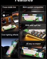 Teclado Mecánico AULA F98X 99 Teclas Tri-modo Intercambiable RGB Ajustable Para Juegos De Esports Con Interruptores Magnéticos - details 1